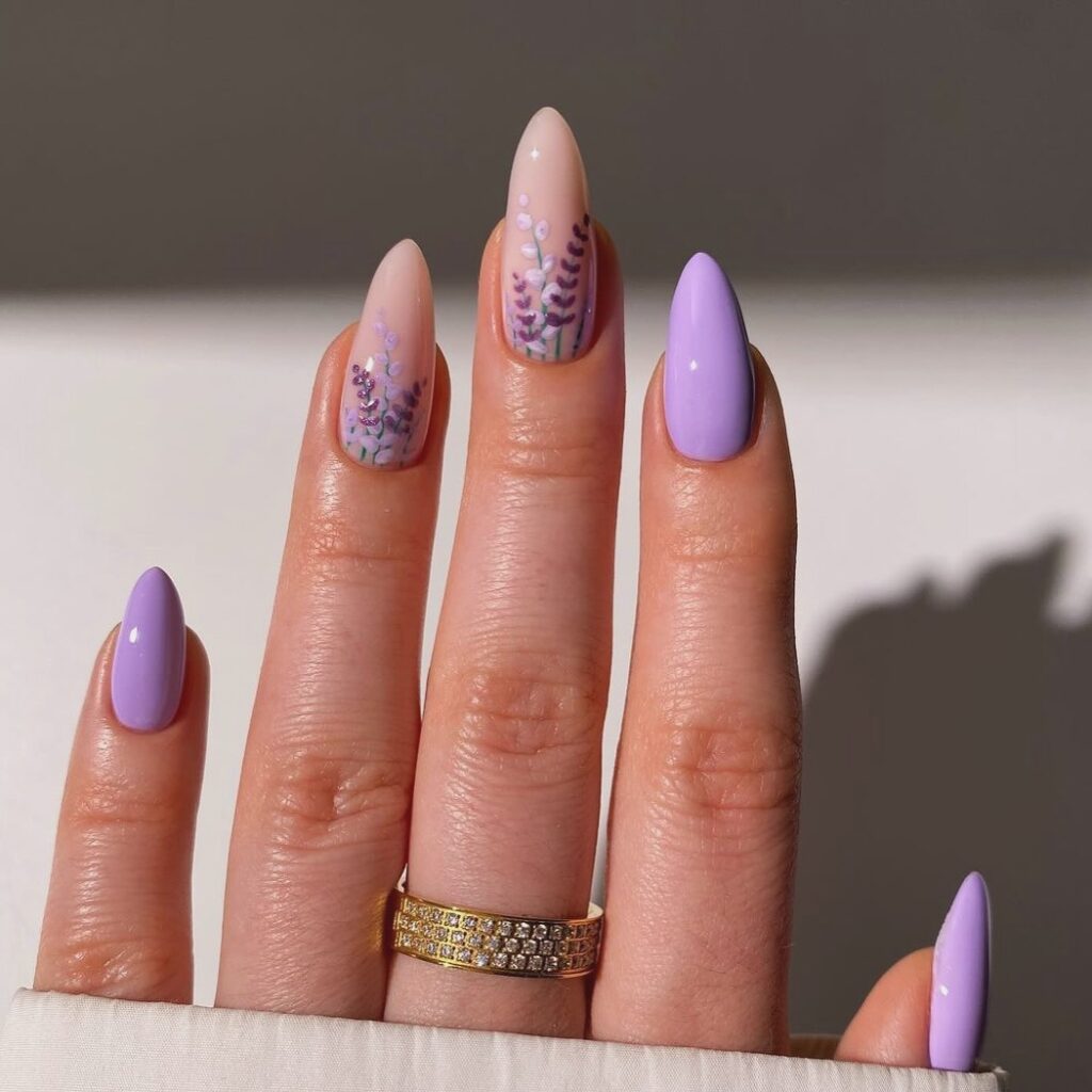Soft Lavender Nails