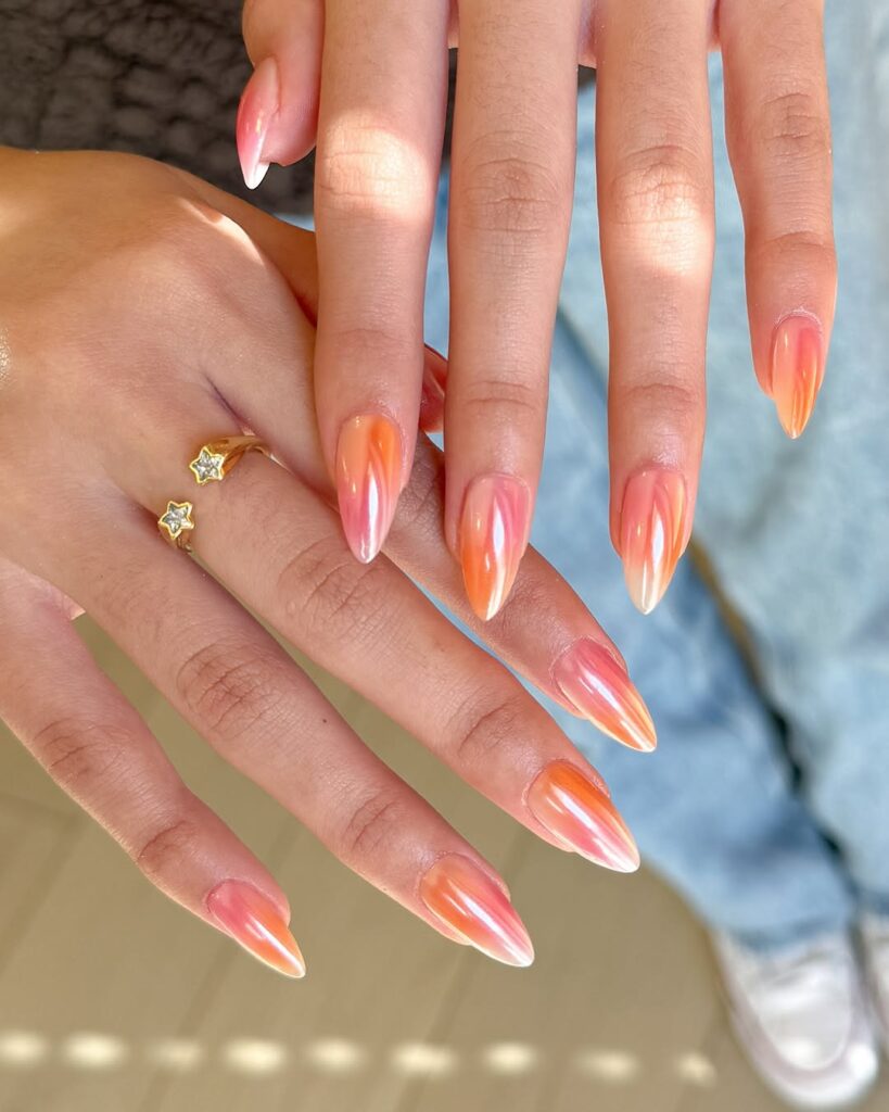 Sunset Ombre Nails