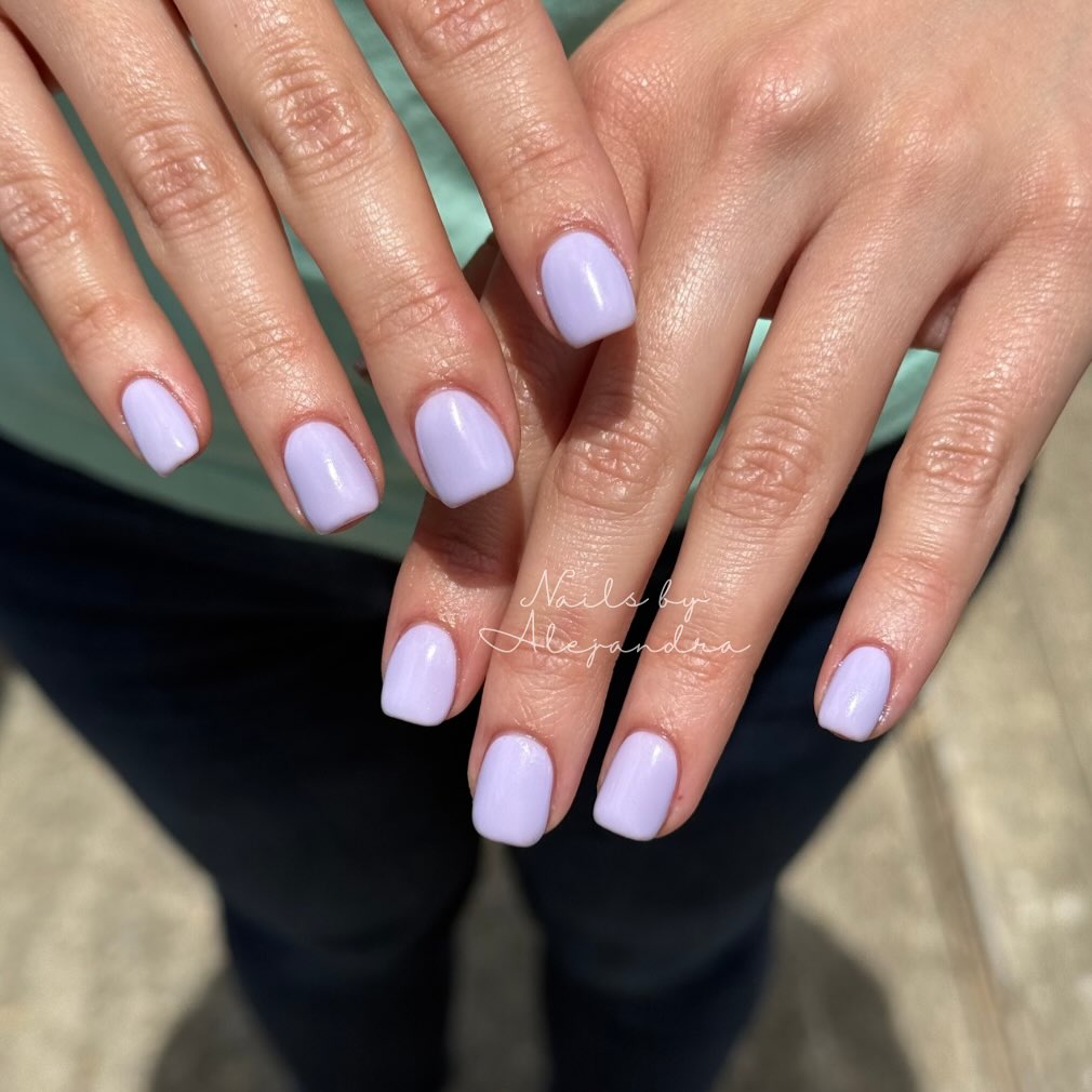 Soft Lavender Square Nails