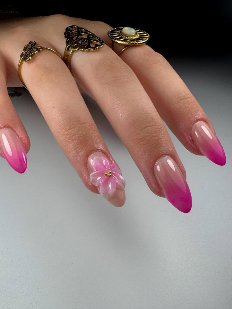 Rose Babyboomer Nails
