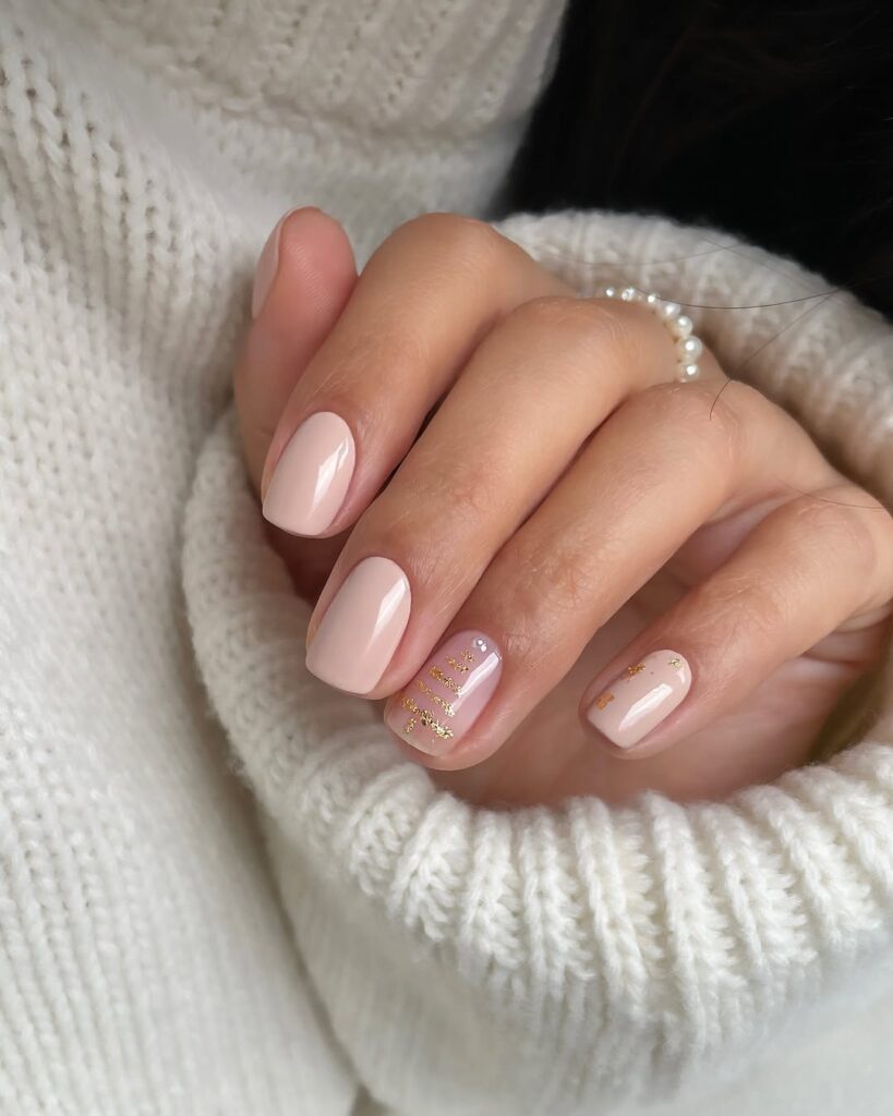 Peach Babyboomer Nails