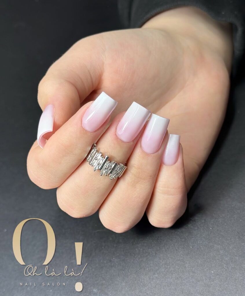 Short Square Babyboomer Nails