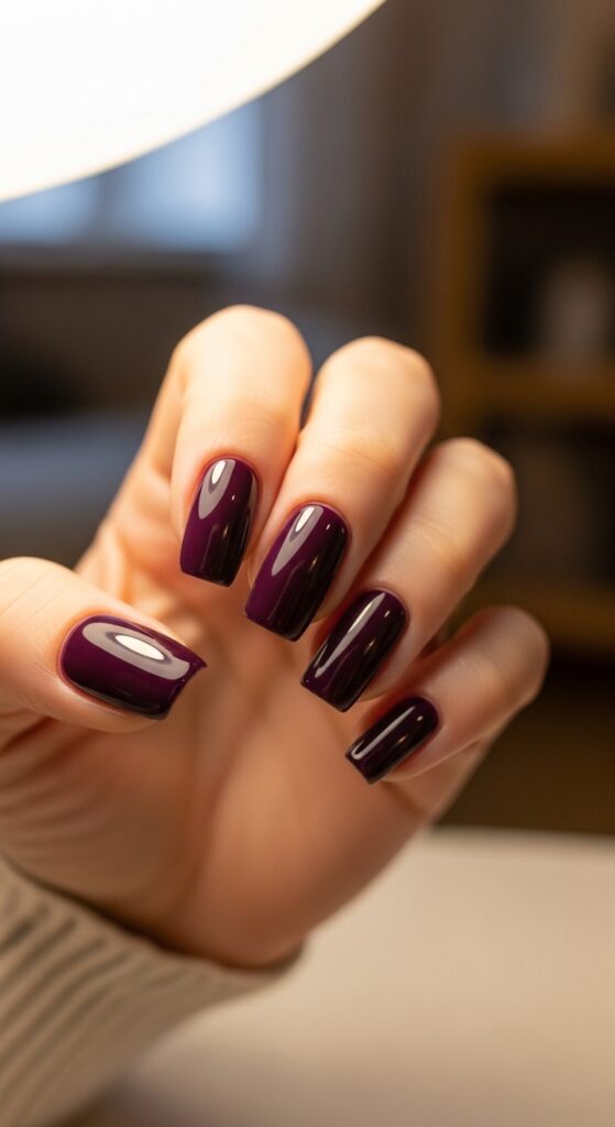 Deep Plum Nails