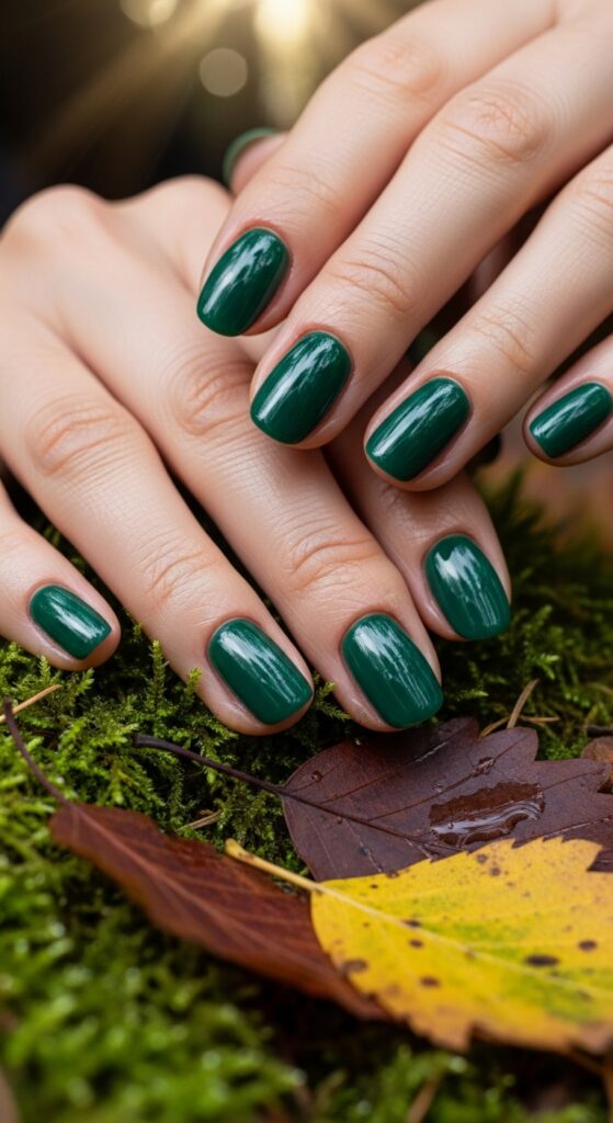 Forest Green Nails