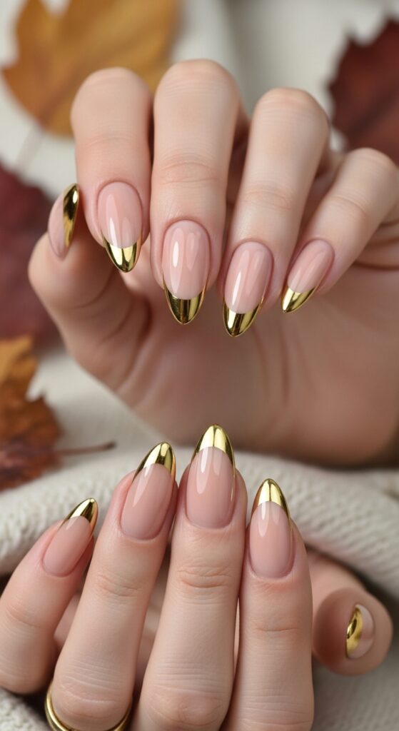 Gold French Tips