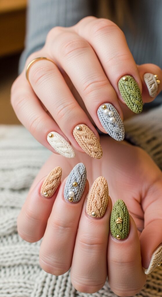 Sweater Texture Nails