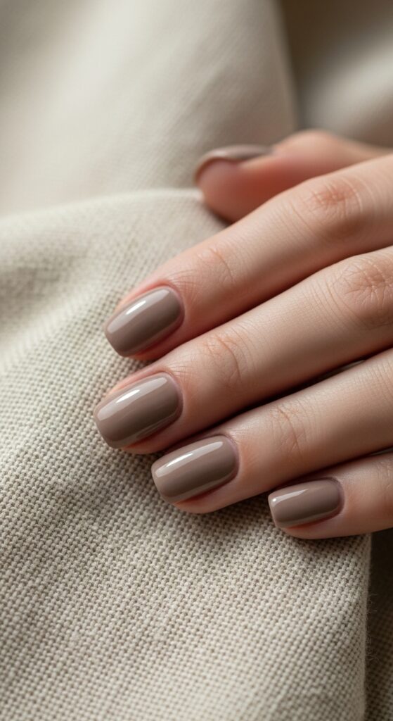 Taupe Neutral Nails