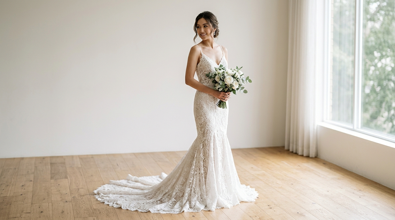 Mermaid Wedding Dress With Straps