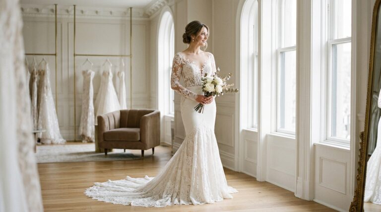 Mermaid Wedding Dress with sleeves